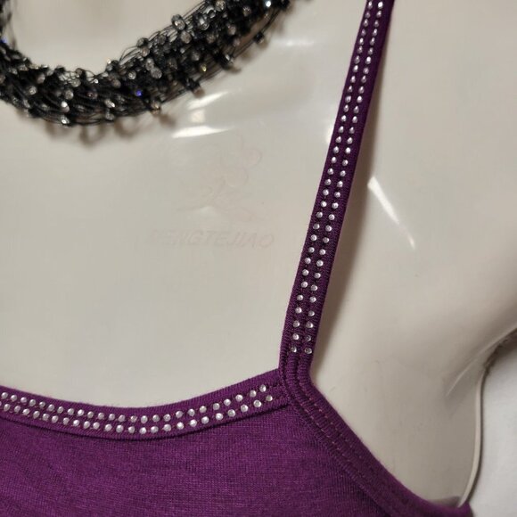 PURPLE Sequin Spaghetti Strap Tube Top or Bandeau One Size - New - Picture 7 of 11